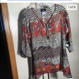LIBRA A.S.M. Fashions Women’s Top Paisley Size S/P NWT!